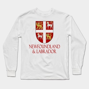 Newfoundland and Labrador, Canada - Coat of Arms Design Long Sleeve T-Shirt